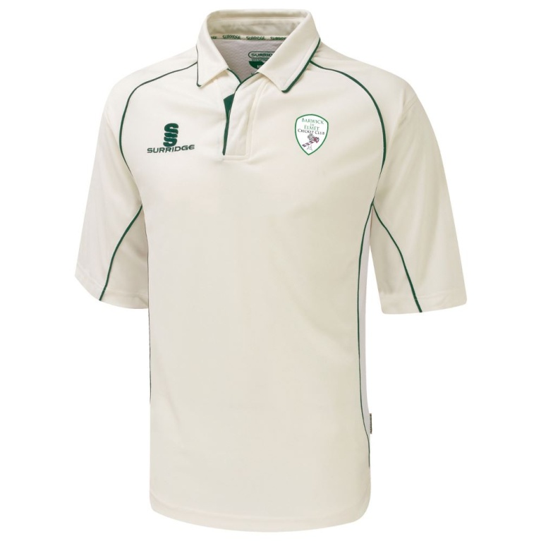 Barwick In Elmet CC - Premier 3/4 Sleeve Green Trim Shirt - Unisex Fit